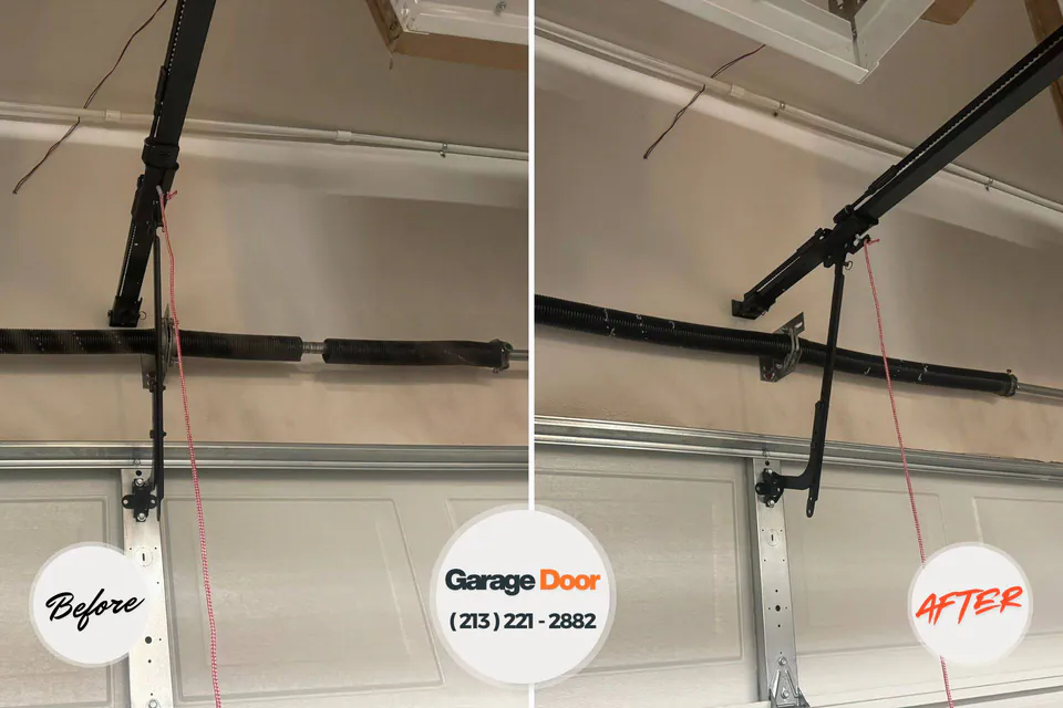 Before and after: garage door repair Apple Mountain Lake, VA